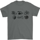 Fossil Set Palaeontologist Palaeontology Mens T-Shirt 100% Cotton Charcoal