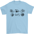 Fossil Set Palaeontologist Palaeontology Mens T-Shirt 100% Cotton Light Blue