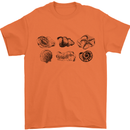 Fossil Set Palaeontologist Palaeontology Mens T-Shirt 100% Cotton Orange