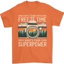 Freeze Time Photographer Photography Mens T-Shirt 100% Cotton Orange