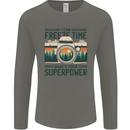 Freeze Time Photography Photographer Mens Long Sleeve T-Shirt Charcoal