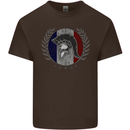French Bodybuilding Flag Gym Training France Mens Cotton T-Shirt Tee Top Dark Chocolate