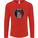 French Bodybuilding Flag Gym Training France Mens Long Sleeve T-Shirt Red