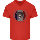 French Bodybuilding Flag Gym Training France Mens V-Neck Cotton T-Shirt Red