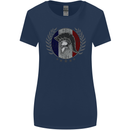 French Bodybuilding Flag Gym Training France Womens Wider Cut T-Shirt Navy Blue