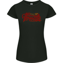 Full Throttle Motorcycle Biker Motorbike Chopper Womens Petite Cut T-Shirt Black