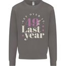 Funny 50th Birthday 49 is So Last Year Mens Sweatshirt Jumper Charcoal