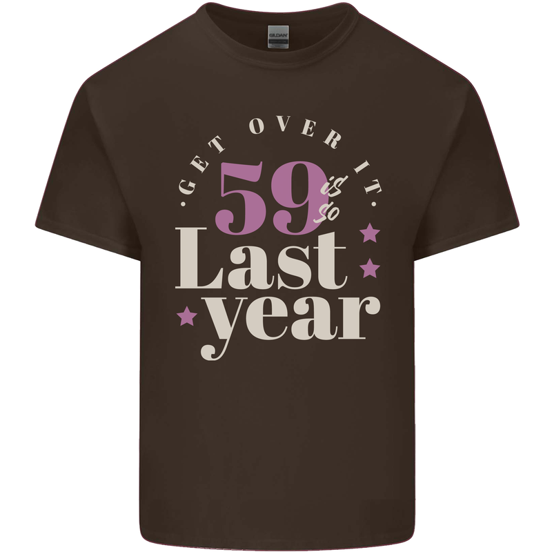 Funny 60th Birthday 59 is So Last Year Mens Cotton T-Shirt Tee Top Dark Chocolate