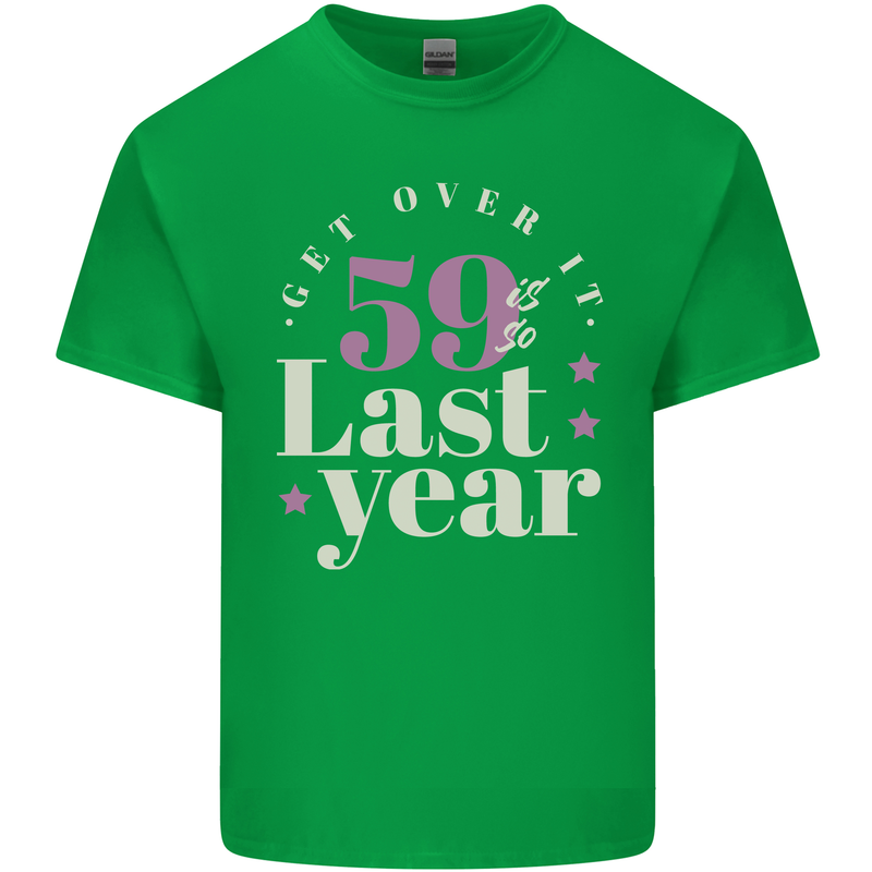 Funny 60th Birthday 59 is So Last Year Mens Cotton T-Shirt Tee Top Irish Green