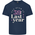 Funny 60th Birthday 59 is So Last Year Mens Cotton T-Shirt Tee Top Navy Blue