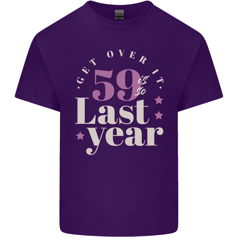 Funny 60th Birthday 59 is So Last Year Mens Cotton T-Shirt Tee Top Purple