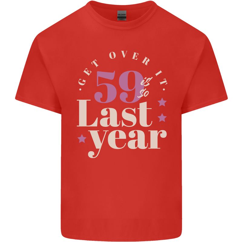 Funny 60th Birthday 59 is So Last Year Mens Cotton T-Shirt Tee Top Red