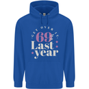 Funny 70th Birthday 69 is So Last Year Childrens Kids Hoodie Royal Blue