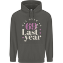 Funny 70th Birthday 69 is So Last Year Childrens Kids Hoodie Storm Grey