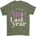 Funny 70th Birthday 69 is So Last Year Mens T-Shirt 100% Cotton Military Green