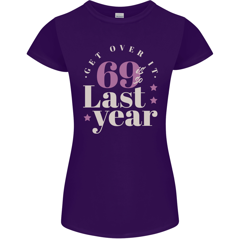 Funny 70th Birthday 69 is So Last Year Womens Petite Cut T-Shirt Purple