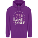 Funny 80th Birthday 79 is So Last Year Childrens Kids Hoodie Purple
