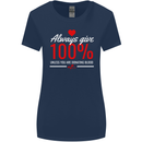Funny Always Give 100% Unless Blood Donor Womens Wider Cut T-Shirt Navy Blue