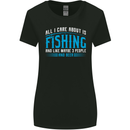 Funny Antisocial Fishing Fisherman Womens Wider Cut T-Shirt Black