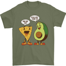 Funny Avocado Joke Mens T-Shirt 100% Cotton Military Green