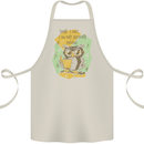 Funny Book Reading Owl Bookworm Books Cotton Apron 100% Organic Natural