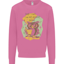 Funny Book Reading Owl Bookworm Books Mens Sweatshirt Jumper Azalea