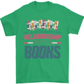Funny Book Relationship Bookworm Reader Mens T-Shirt 100% Cotton Irish Green