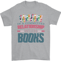 Funny Book Relationship Bookworm Reader Mens T-Shirt 100% Cotton Sports Grey