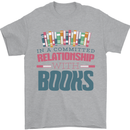 Funny Book Relationship Bookworm Reader Mens T-Shirt 100% Cotton Sports Grey