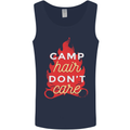 Funny Camping Camp Hair Dont Care Caravan Mens Vest Tank Top Navy Blue