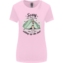 Funny Camping Tent Sorry for What I Said Womens Wider Cut T-Shirt Light Pink