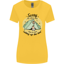 Funny Camping Tent Sorry for What I Said Womens Wider Cut T-Shirt Yellow