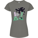 Funny Chemistry Overreacting Geek Nerd Womens Petite Cut T-Shirt Charcoal