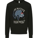 Funny Christmas Cat Bah Humbug Xmas Mens Sweatshirt Jumper Black