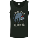 Funny Christmas Cat Bah Humbug Xmas Mens Vest Tank Top Black