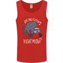 Funny Christmas Cat Bah Humbug Xmas Mens Vest Tank Top Red