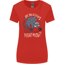 Funny Christmas Cat Bah Humbug Xmas Womens Wider Cut T-Shirt Red