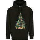 Funny Christmas Donut Tree Xmas Mens 80% Cotton Hoodie Black
