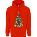 Funny Christmas Donut Tree Xmas Mens 80% Cotton Hoodie Bright Red