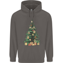 Funny Christmas Donut Tree Xmas Mens 80% Cotton Hoodie Charcoal