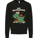 Funny Christmas Halloween Thanksgiving T-Rex Mens Sweatshirt Jumper Black