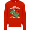 Funny Christmas Halloween Thanksgiving T-Rex Mens Sweatshirt Jumper Bright Red