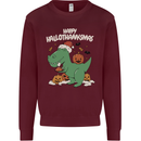 Funny Christmas Halloween Thanksgiving T-Rex Mens Sweatshirt Jumper Maroon