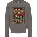 Funny Christmas Santa Clause Offensive Mens Sweatshirt Jumper Charcoal