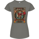 Funny Christmas Santa Clause Offensive Womens Petite Cut T-Shirt Charcoal