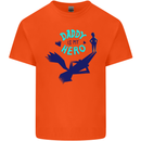 Funny Fathers Day Daddy is My Superhero Kids T-Shirt Childrens Orange
