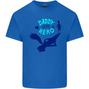 Funny Fathers Day Daddy is My Superhero Kids T-Shirt Childrens Royal Blue