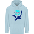 Funny Fathers Day Daddy is My Superhero Mens 80% Cotton Hoodie Light Blue