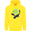 Funny Fathers Day Daddy is My Superhero Mens 80% Cotton Hoodie Yellow