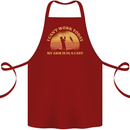 Funny Fishing Arm is In a Cast Fisherman Cotton Apron 100% Organic Maroon